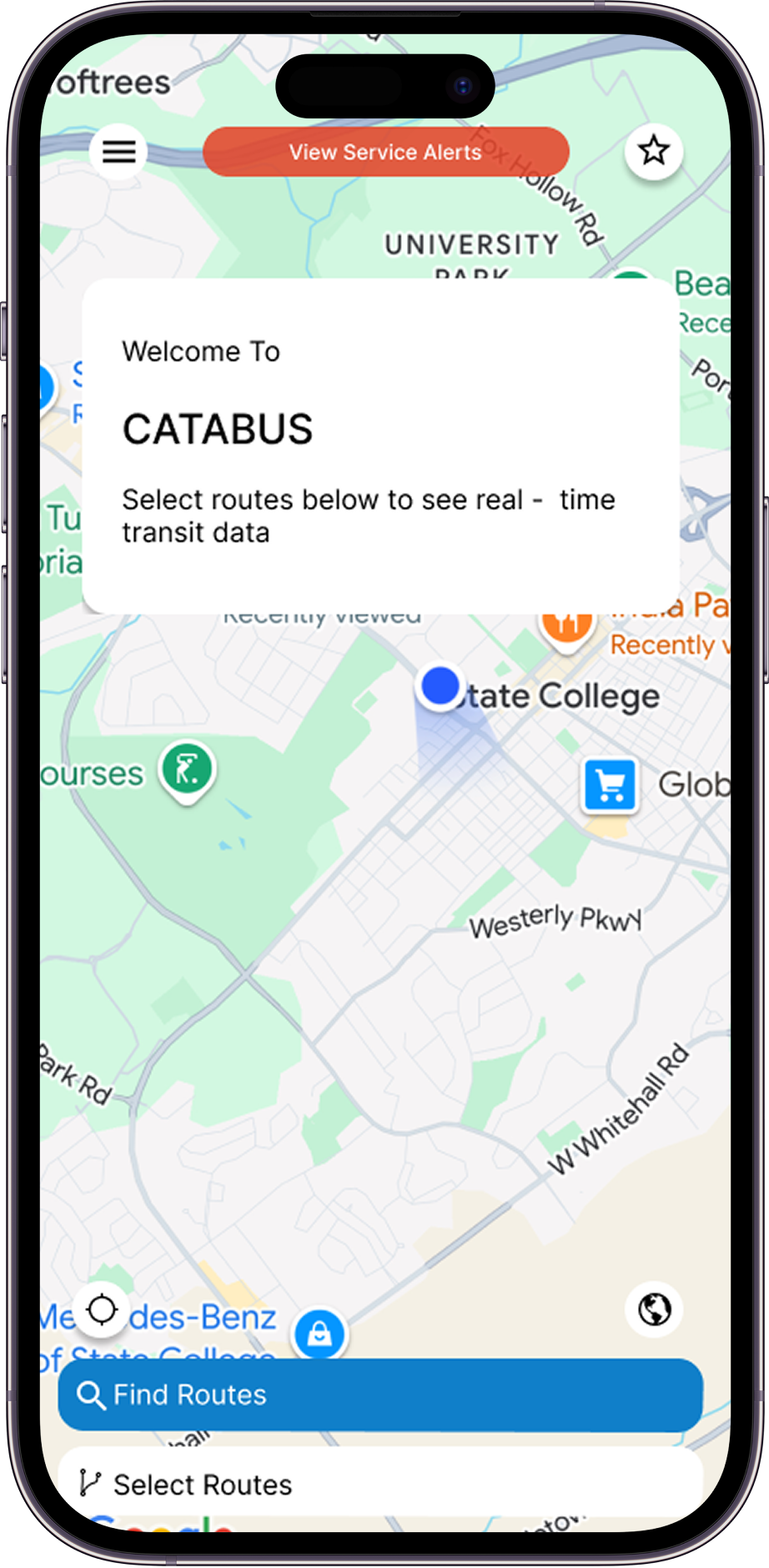 MyStop App Screenshot